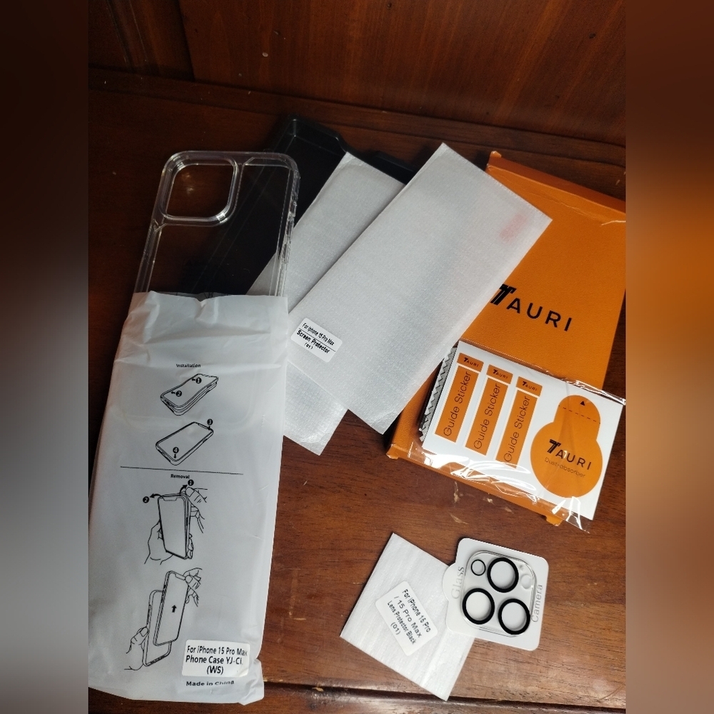 New Clear Phone Case w/ Camera Protector Screen Protector For iPhone 15 Pro Max